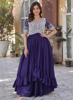 Attrective Looking These Beautiful Looking Readymade Long Kurti With Lahenga.These Kurti And Lahenga is Fabricated On Star Georgette.Its Beautified With Designer Beads Sequance Embroidery Work.