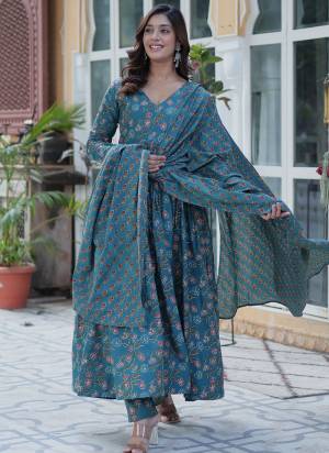 Garb These Beautiful Party Wear Readymade Suits.These Top And Bottom is Fabricated On Cotton And Cotton Dupatta.Its Beautified With Designer Printed.