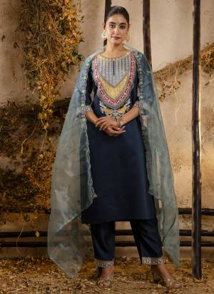 Attractive These Beautiful Party Wear Readymade Suits With Dupatta.These Suit is Fabricated On Top And Bottom Are Viscose Rayon And Organza Dupatta .Its Beautified With Designer Embroidery Work.