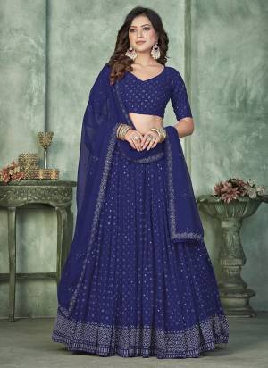 Grab These Party Wear Lehenga Choli in Fine Colored.These Lehenga Are Georgette Choli Are Georgette And Dupatta Are Fabricated On Georgette Pair.Its Beautified With Designer Sequance Embroidery Work.