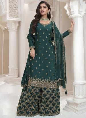 Looking These Party Wear Designer Sharara Suits in Fine Colored Pair With Dupatta.These Top Are Chinon And Dupatta Are Fabricated On Chinon Pair With Chinon Bottom.Its Beautified With Wevon Designer, Embroidery Work