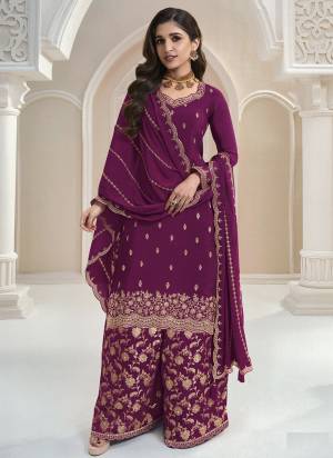 Looking These Party Wear Designer Sharara Suits in Fine Colored Pair With Dupatta.These Top Are Chinon And Dupatta Are Fabricated On Chinon Pair With Chinon Bottom.Its Beautified With Wevon Designer, Embroidery Work