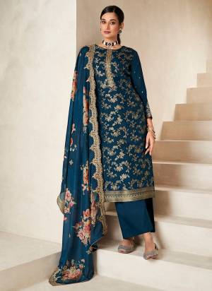 Garb These Party Wear Suit in Fine Colored Pair With Bottom And Dupatta.These Top Are Viscose Dola Silk And Dupatta Are Fabricated On Chinon Pair With Dull Santoon Bottom.Its Beautified With Wevon Jacquard Designe, Embroidery Work,Printed.