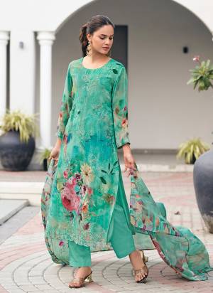 Garb These Party Wear Suit in Fine Colored Pair With Bottom And Dupatta.These Top Are Georgette And Dupatta Are Fabricated On Georgette Pair With Dull Santoon Bottom.Its Beautified With Designer Digital Printed, Embroidery Work.
