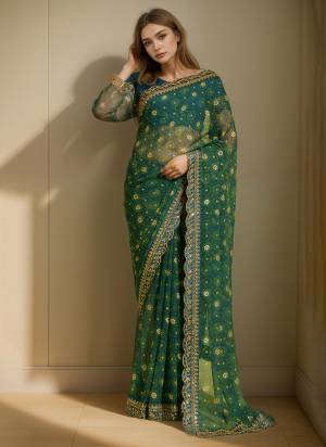 Looking These Party Wear Saree in Fine Colored.These Saree Are Georgette And Blouse is Banglori Fabricated.Its Beautified With Designer Printed With Embroidery Cut Work.
