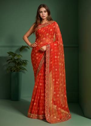 Looking These Party Wear Saree in Fine Colored.These Saree Are Georgette And Blouse is Banglori Fabricated.Its Beautified With Designer Printed With Embroidery Cut Work.