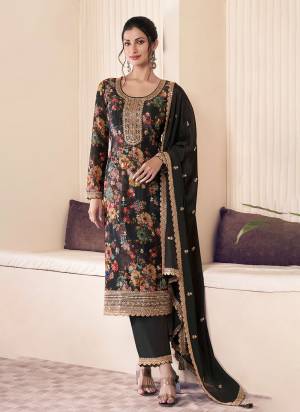  Garb These Party Wear Suit in Fine Colored Pair With Bottom And Dupatta.These Top Are Chinon And Dupatta Are Fabricated On Chinon Pair With Santoon Bottom.Its Beautified With Designer Digital Printed, Embroidery Work.