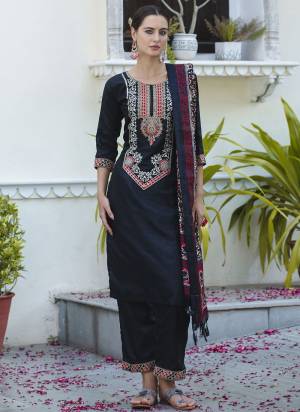 Garb These Beautiful Looking Party Wear Readymade Suits With Dupatta.These Suit is Fabricated On Top And Bottom Are Silk Blend And Art Silk Dupatta .Its Beautified With Designer Embroidery Work.