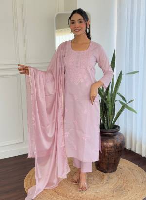 Garb These Beautiful Looking Readymade Suits.These Top Are Cotton And Bottom Are Cotton And Dupatta Chinon Fabricated.Its Beautified With Designer Embroidery Work.