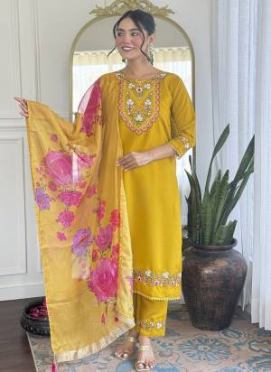 Garb These Beautiful Looking Readymade Suits.These Top Are Chanderi And Bottom Are Chanderi And Dupatta Tebby Silk Fabricated.Its Beautified With Designer Embroidery Work.