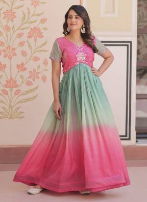  Looking These Beautiful Looking Readymade Long Gown.These Gown is Fabricated On Gold Crush Pedding Color.Its Beautified With Designer Beads Embroidery Work.