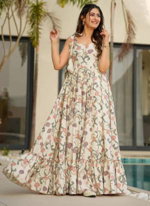 Garb These Beautiful Looking Party Wear Readymade Long Gown.These Gown is Fabricated On Heavy Rayon.Its Beautified With Designer Printed.