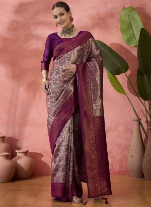 Garb These Party Wear Saree in Fine Colored.These Saree And Blouse Is Ply Silk Fabricated.Its Beautified With Wevon Jari Designer.