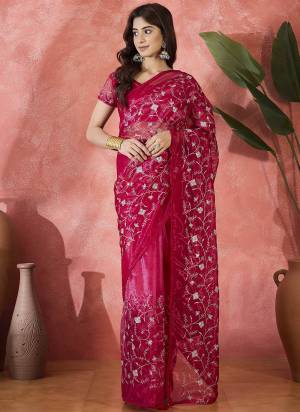 Attrective These Party Wear Saree in Fine Colored.These Saree And Blouse Is Twill Net Fabricated.Its Beautified With Designer Sequance Embroidery Work.