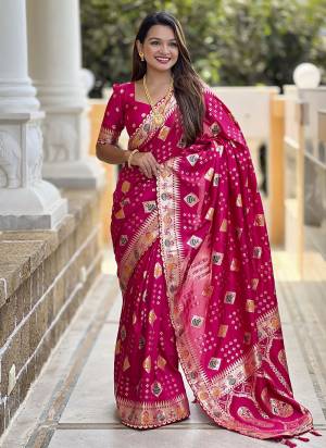 Garb These Party Wear Saree in Fine Colored.These Saree And Blouse is Fabricated On Dolla Silk.Its Beautified With Weaving Meenakari Designer.