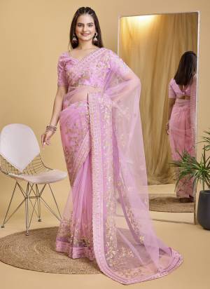 Attrective These Party Wear Saree in Fine Colored.These Saree Are Soft Net And Blouse is Soft Net Fabricated.Its Beautified With Designer Embroidery Work.