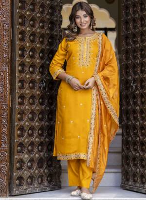 Garb These Beautiful Looking Party Wear Readymade Suits With Dupatta.These Suit is Fabricated On Top Are Silk Blend And Bottom Are Silk Blend And Organza Dupatta .Its Beautified With Designer Thread Embroidery Work.