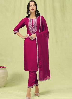 Looking These Beautiful Looking Readymade Suits With Dupatta.These Suit is Fabricated On Top Are Silk Blend And Bottom Are Silk Blend And Nazmin Dupatta .Its Beautified With Designer Embroidery Work.