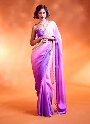 Attrctive Looking These Party Wear Saree in Fine Colored.These Saree Are Satin Georgette And Blouse is Satin Georgette Fabricated.Its Beautified With Designer Cut Dana,Moti Hand Work.