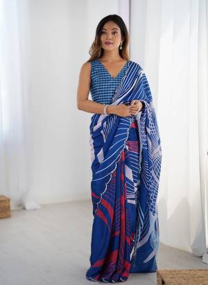 Attrective Looking These Party Wear Saree in Fine Colored.These Saree And Blouse is Chinon Fabricated.Its Beautified With Designer Digital Printed With Mirror Cut Work.