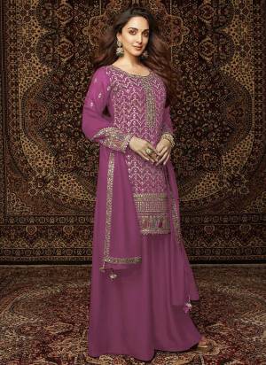 Looking These Designer Plazzo Suit in Fine Colored Pair With Bottom And Dupatta.These Top Are Chinon And Dupatta Are Fabricated On Chinon Pair With Santoon Bottom.Its Beautified With Santoon Inner.Its Beautified With Designer Embroidery Work.