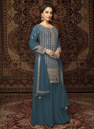 Looking These Designer Plazzo Suit in Fine Colored Pair With Bottom And Dupatta.These Top Are Chinon And Dupatta Are Fabricated On Chinon Pair With Santoon Bottom.Its Beautified With Santoon Inner.Its Beautified With Designer Embroidery Work.
