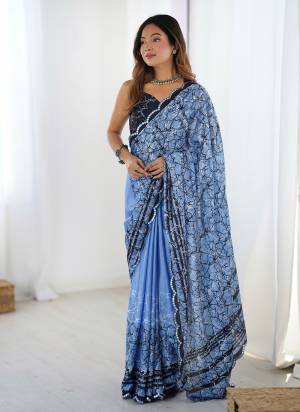  Looking These Party Wear Saree in Fine Colored.These Saree And Blouse is Chinon Fabricated.Its Beautified With Designer Digital Printed With Mirror Cut Work.