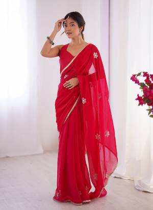 Looking These Party Wear Saree in Fine Colored.These Saree Are Fendy And Blouse is Banglori Fabricated.Its Beautified With Designer Beads Moti,Val Sequance Embroidery Flower Work With Codding Lace Border.