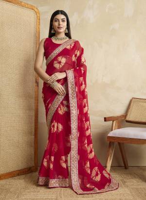 Attrective These Party Wear Saree in Fine Colored.These Saree Are Georgette And Blouse is Art Silk Fabricated.Its Beautified With Printed Designer, Embroidery Work Lace Border.