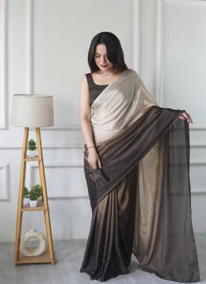 Attractive These Party Wear Ready To Wear Saree in Fine Colored.These Saree Are Chinon And Blouse is Chinon Fabricated.Its Beautified With Pedding Color Solid Designer.