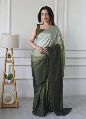 Attractive These Party Wear Ready To Wear Saree in Fine Colored.These Saree Are Chinon And Blouse is Chinon Fabricated.Its Beautified With Pedding Color Solid Designer.