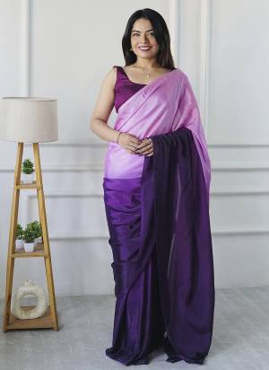 Attractive These Party Wear Ready To Wear Saree in Fine Colored.These Saree Are Chinon And Blouse is Chinon Fabricated.Its Beautified With Pedding Color Solid Designer.