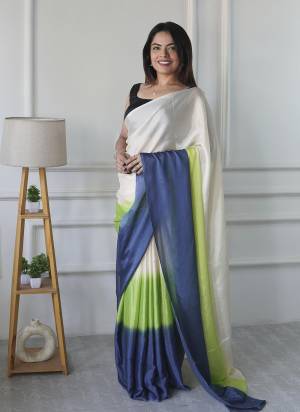 Attractive These Party Wear Ready To Wear Saree in Fine Colored.These Saree Are Chinon And Blouse is Chinon Fabricated.Its Beautified With Pedding Color Solid Designer.