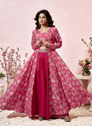Atrective These Beautiful Looking Indo Western Readymade Dress.These Top Are Crepe And Bottom Are Crepe Fabricated On Crepe Shrug.Its Beautified With Designer Digital Printed With Beads Hand Work.