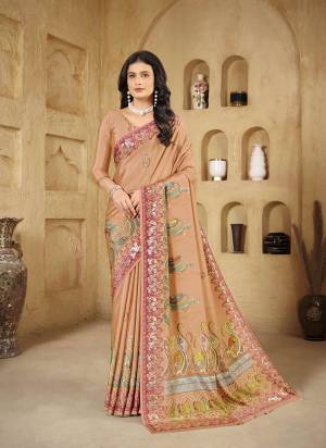 Attrective Look These Party Wear Saree in Fine Colored.These Saree And Blouse is Fabricated On Crepe Silk.Its Beautified With Designer Digital Foil Printed.