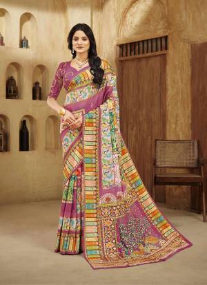 Attrective Look These Party Wear Saree in Fine Colored.These Saree And Blouse is Fabricated On Crepe Silk.Its Beautified With Designer Digital Foil Printed.