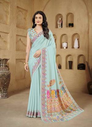 Attrective Look These Party Wear Saree in Fine Colored.These Saree And Blouse is Fabricated On Crepe Silk.Its Beautified With Designer Digital Foil Printed.