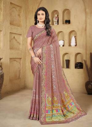 Attrective Look These Party Wear Saree in Fine Colored.These Saree And Blouse is Fabricated On Crepe Silk.Its Beautified With Designer Digital Foil Printed.