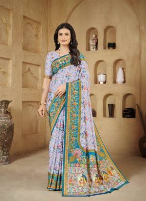 Attrective Look These Party Wear Saree in Fine Colored.These Saree And Blouse is Fabricated On Crepe Silk.Its Beautified With Designer Digital Foil Printed.
