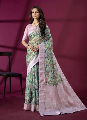 Attrective Look These Party Wear Saree in Fine Colored.These Saree And Blouse is Fabricated On Rich Silk.Its Beautified With Wevon Jacquard Designer,Printed.