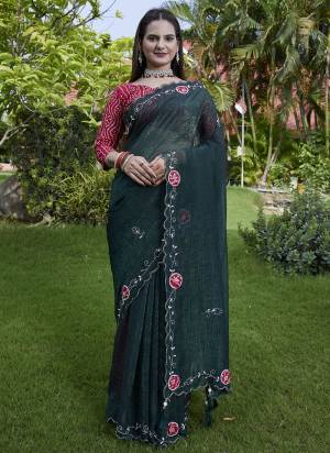 Looking These Party Wear Saree in Fine Colored Pair With Blouse.These Saree Are Chiffon and Blouse Are Fabricated On Gajji Silk.Its Beautified With Designer Patch, Calcutta Zardishi,Diamond Hand Embroidery Work.