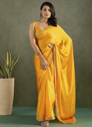Attractive These Party Wear Ready To Wear Saree in Fine Colored Pair With Blouse.These Saree and Blouse Are Fabricated On Chiffon.Its Beautified With Solid With Llace Border Designer.