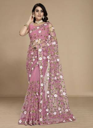 Attactive These Party Wear Saree in Fine Colored.These Saree Are Soft Net And Blouse is Mono Banglori Fabricated.Its Beautified With Designer Multy Thread Embroidery Work.