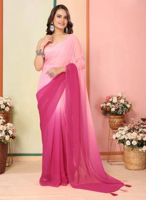 Attractive These Party Wear Ready To Wear Saree in Fine Colored.These Saree Are Georgette And Blouse is Art Silk Fabricated.Its Beautified With Designer Pedding Two Color Printed.