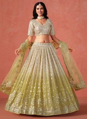 For A Designer Look,Grab These Party Wear Lehenga Choli in Fine Colored.These Lehenga And Blouse Are Fabricated On Georgette Pair With Dupatta Are Soft Net.Its Beautified With Pedding Color,Designer Jari,Sequance Embroidery Work.