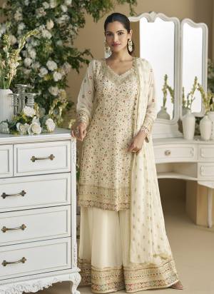 Attractive These Party Wear Free Size Stitched Plazzo Suit in Fine Colored Pair With Dupatta.These Top And Bottom Are Georgette And Dupatta Are Georgette And Pair With Santoon Inner.Its Beautified With Heavy Designer Embroidery Work.