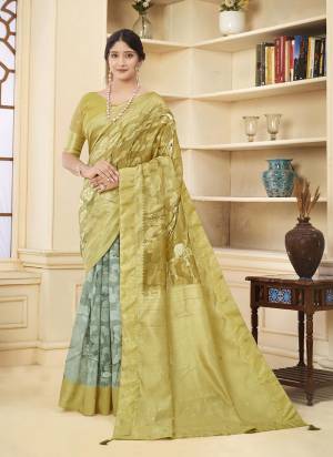 Attractive Look These Party Wear Saree in Fine Colored.These Saree And Blouse is Fabricated On Rich Silk.Its Beautified With Wevon Jacquard Designer,Printed.