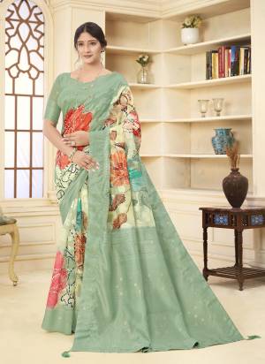 Attractive Look These Party Wear Saree in Fine Colored.These Saree And Blouse is Fabricated On Rich Silk.Its Beautified With Wevon Jacquard Designer,Printed.