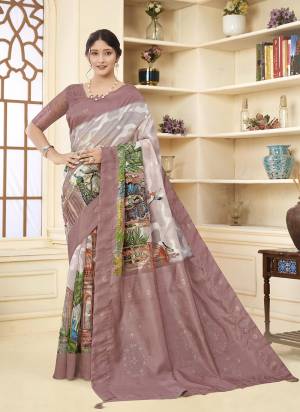 Attractive Look These Party Wear Saree in Fine Colored.These Saree And Blouse is Fabricated On Rich Silk.Its Beautified With Wevon Jacquard Designer,Printed.