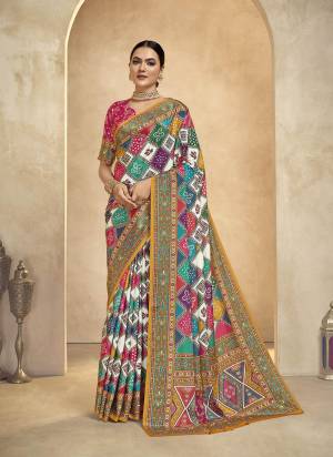  Looking These Party Wear Saree in Fine Colored.These Saree And Blouse is Fabricated On Crepe Silk.Its Beautified With Designer Position Digital Foil Printed.